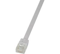 Logilink CF2011U Cat.6 U/UTP SlimLine Flat Patch Cable, 0.25 Meter Length, White