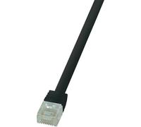 LogiLink CF2083U Cat.6 U/UTP SlimLine Flat Patch Cable, 7.50 Meter Length, Black
