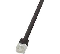 Logilink CF2093U Cat.6 U/UTP SlimLine Flat Patch Cable, 10 Meter Length, Black,