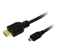 LogiLink CH0031 HDMI Cavo Spina HDMI-A, Spina HDMI Micro-D 1.50 m Nero UHD 4K;