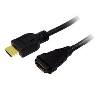 LogiLink CH0057 HDMI Prolunga Spina HDMI-A, Presa HDMI-A 3.00 m Nero UHD 4K; C