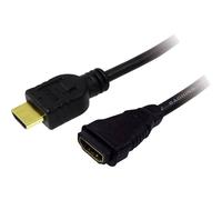 LogiLink CH0057 HDMI Prolunga Spina HDMI-A, Presa HDMI-A 3.00 m Nero UHD 4K; C