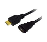 LogiLink CH0057 Male to Female HDMI Cable, 3 Meter Length, Black, 3 Meter Length