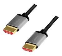LogiLink CHA0106 HDMI AV Cavo [1x Spina HDMI - 1x Spina HDMI] 3 m Nero - Grigio