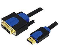 LogiLink CHB3102 HDMI zu DVI HDMI Stecker auf DVI-D (18+1) Stecker 2m schwarz