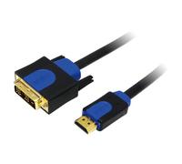 LOGILINK CHB3110 ADAPTADOR DE CABLE DE VÍDEO 10 M HDMI DVI-D NEGRO, AZUL