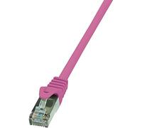 LogiLink CP2029S Cat.6 F/UTP EconLine Cavo Patch, 0,50 metri di lunghezza, rosa, rosa, 0,50 metri di lunghezza