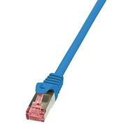 LogiLink CQ2026S CAT6 S/FTP PIMF PrimeLine Patch Cable, 0.50 Meter Length, Blue,