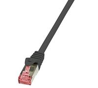 Logilink CQ2033S Cat 6 S/FTP PrimeLine Patch Cable, 1 Meter Length, Black, Black