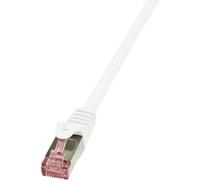Cavo di collegamento rete rj45 logilink cat 6 s/ftp 10 m bianco ritardante