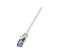 LogiLink CQ4012S Prime Line CAT 7 Patchkabel / Cat 6 Stecker RJ45-Stecker auf RJ45-Stecker CAT 7 S/FTP 0.25m grau