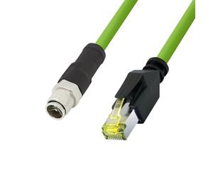 Logilink CQM105S - Cavo patch industriale M12 CAT6A, PUR, M12 X codificato su RJ45, 15 m