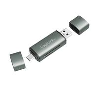 Logilink Lettore USB 3.2 Gen 1 di SD e MicroSD con Connessioni USB-C™ e US