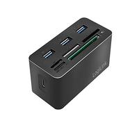 LogiLink CR0046 - Lettore di schede USB 3.2 Gen 1 per schede MS/SD/M2/microSD/CF e 3 porte USB