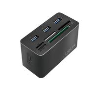 LogiLink CR0046 - Lettore di schede USB 3.2 Gen 1 per schede MS/SD/M2/microSD/CF e 3 porte USB