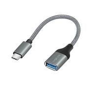 LogiLink CU0106 cavo USB USB 3.2 Gen 1 (3.1 Gen 1) 0,15 m USB C USB A Grigio - Nouvo