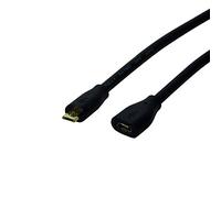 LogiLink CU0122 USB 2.0 Micro-B prolunghe e multiple Nero
