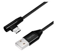 LOGILINK - CU0142 cavo USB 0,3 m 2.0 USB A Micro-USB B Nero