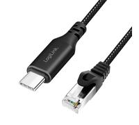 Logilink CU0414 - Cavo di collegamento attivo USB 3.2 (tipo C) a rete (RJ45), 1 Gbps, 5 m