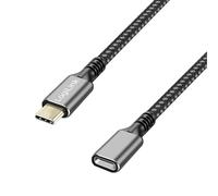Logilink CUA0109 - Cavo di prolunga USB 3.2 Gen1 di tipo C con supporto PD (PowerDelivery), colore: Nero/Grigio, Lunghezza cavo: 2 m