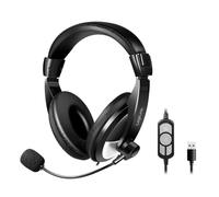 Logilink Cuffie stereo con cuffie ben imbottite e telecomando integrato e microfono da stiro