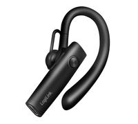 LogiLink Cuffie wireless mono con clip auricolare, BT versione 5.4, ricarica tramite USB-C, circa 100 ore, microfono rimovibile