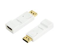 LogiLink CV0057 adattatore per inversione del genere dei cavi DisplayPort HDMI Bianco, Giallo (LogiLink DisplayPort 1.1 to HDMI