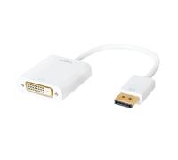 LogiLink CV0058B cavo e adattatore video 0,15 m DisplayPort DVI Bianco (LogiLink DisplayPort 1.2 to DVI Adapte)