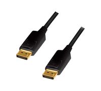 LogiLink CV0074 DisplayPort 1.2 Cable Ultra HD 3D, 4 K2K/60Hz Black 5 m