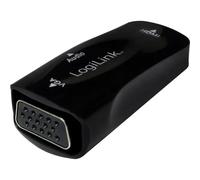 LogiLink CV0108 Adattatore [1x Presa HDMI - 1x Presa VGA] Nero