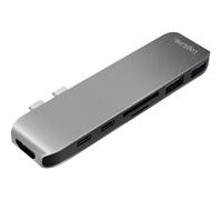 LogiLink Hub multifunzione 7 in 1 (tipo USB-C) con PD (Power Delivery), lega di alluminio