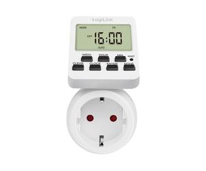 LogiLink ET0014 Timer giornaliero/settimanale Bianco Digitale LCD Pulsanti 7
