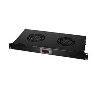 LOGILINK FAU02FB - Doppia ventola, 19'', nera, 1 U