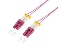 LogiLink FS4LC01 - Cavo patch ultra sottile OM4 in fibra ottica LC-LC Duplex, 1 m