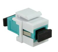 Logilink 058130 Giunto Fibra LWL SC per Installazione Keystone Verde Acqua e Bianco Bianco/Verde