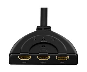 LogiLink HD0040 HDMI ABS Nero 30 Hz 10,2 Gbit/s 340 MHz switch 3-port bidirect