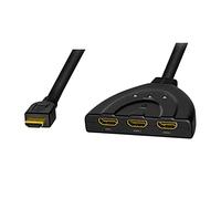 LogiLink HD0040 - Splitter HDMI bidiretto 1x3/3x1, 4K/30 Hz, Pigtail