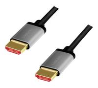 LogiLink HDMI AV Cavo [1x Spina HDMI - 1x Spina HDMI] 1 m Nero - Grigio