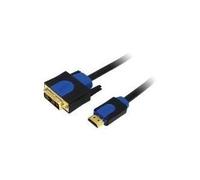 LogiLink HDMI Cavo ad alta velocità, con cavo Ethernet - DVI, connessione 3M: HDMI -A 19 Plugs Pol - DVI -D 18+1 Plug (CHB3103)
