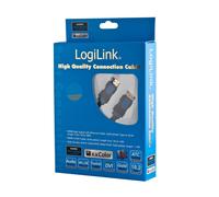 LogiLink HDMI Cavo High Speed Ethernet 1.4 Audio Full HD 2m Type A M/M Dorato