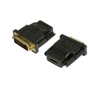 Logilink Adattatore da HDMI a DVI-D F/M, Nero