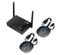 LogiLink HDW0112 - Kit videoconferenza HDMI BYOD (Bring Your own Devices), senza fili, 50 m, 30 zu1, multicast, 4 K@60 Hz, per visualizzare/condividere dati/video tramite WiFi HDMI sulla TV