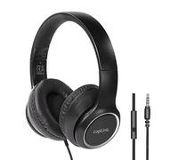LogiLink HS0053 - Cuffie stereo con microfono, con comandi integrati, morbidi cuscinetti auricolari over-ear e archetto facilmente regolabile, colore: Nero normale
