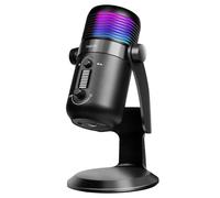 LogiLink HS0058 - Microfono professionale streaming/podcast/gaming/studio, modello di suono: rene, NRC (riduzione del rumore), 192 kHz@24 bit, con luce RGB