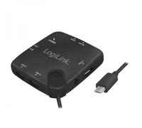 LogiLink Hub Multifunzione On-The-Go Micro-USB con Lettore di Schede