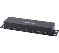 LOGILINK UA0148 - Hub USB 2.0 a 7 porte con alimentatore, metallo
