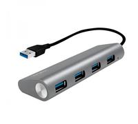 Logilink Hub USB 3.2 SuperSpeed 4 porte Alluminio Silver