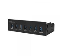 LOGILINK UA0342 - Pannello frontale, 5,25, 7 USB 3.0 di tipo A, porta per ricarica