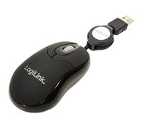 LOGILINK ID0016 - Mouse, cavo, USB, con cavo retrattile, nero