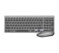 LogiLink ID0215 - Set tastiera e mouse a doppia modalità (radio e BT) per Windows/Android/iOS con fino a 1600 DPI, 3 dispositivi contemporaneamente